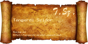 Tengerdi Szidor névjegykártya